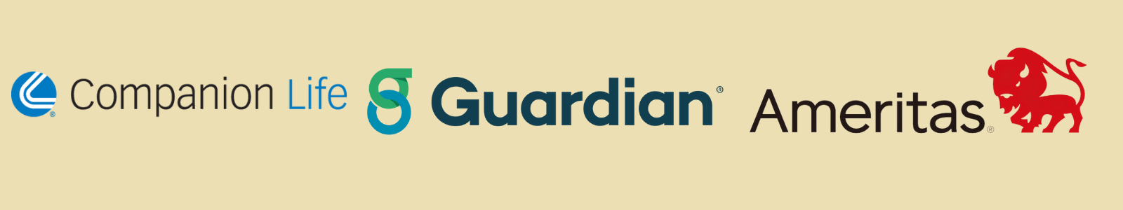 Companion Life, Guardian and Ameritas Logo