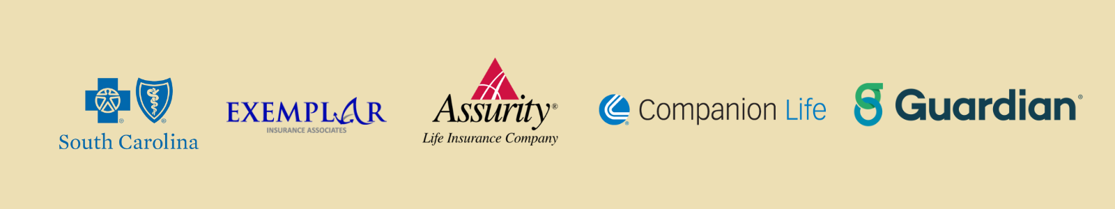 BCBS, Exemplar, Assurity, Companion Life Insurance Logos